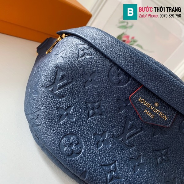 Túi xách Louis Vuitton Bumbag siêu cấp màu xanh đen size 23 cm - M44812