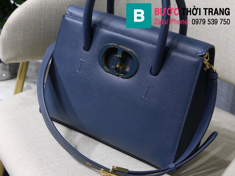 Túi xách Dior St. Honoré Bag siêu cấp da bê màu xanh size 25cm
