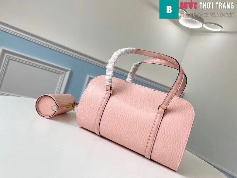 Túi xách LV Louis Vuitton Epi Soufflot Shoulder Bag siêu cấp màu hồng size 30 cm - M52222