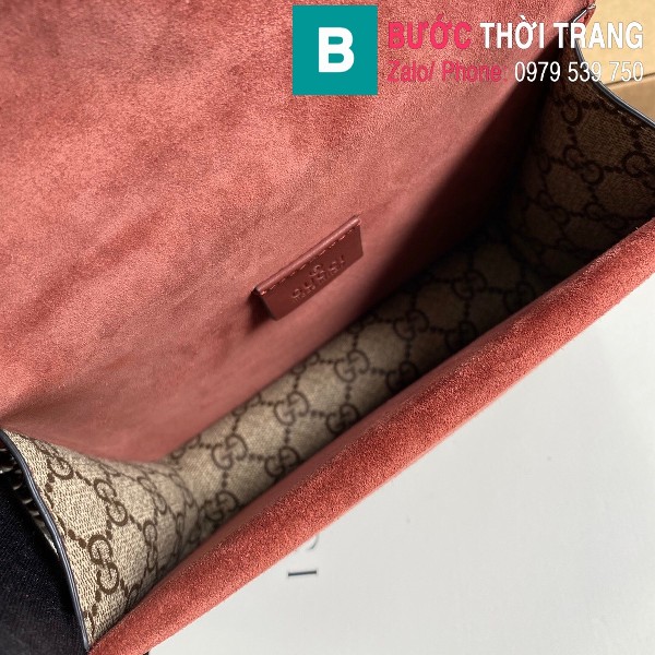Túi xách Gucci Dionysus siêu cấp small da gốc khóa đầu rồng viền đỏ đô size 20 cm - 421970