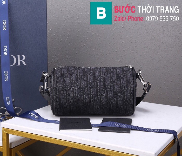 Túi xách Dior Roller Oblique Messenger Bag siêu cấp vải casvan màu 1 size 21.3cm - 93304
