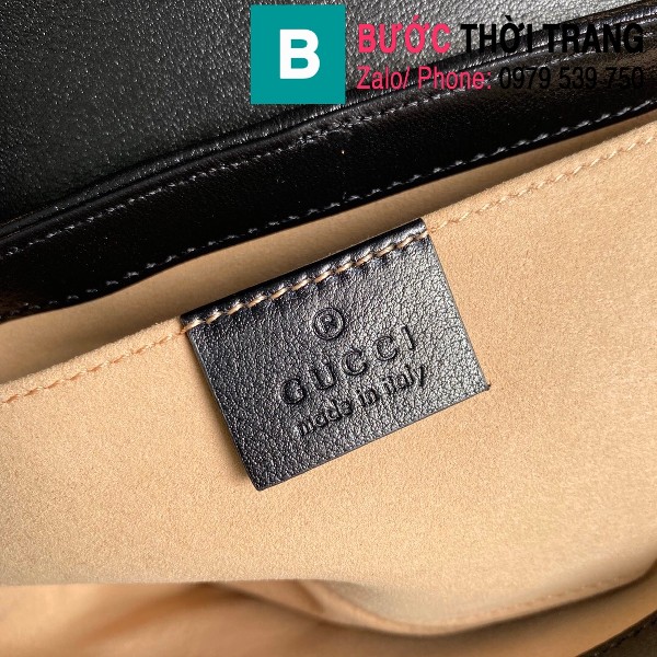Túi xách Gucci Marmont matelassé mini bag siêu cấp viền đen size 22 cm - 446744
