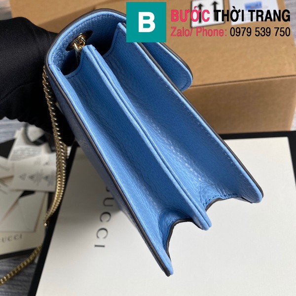 Túi đeo vai Gucci Interlocking G Chain siêu cấp màu xanh nhạt size 20 cm - 510304