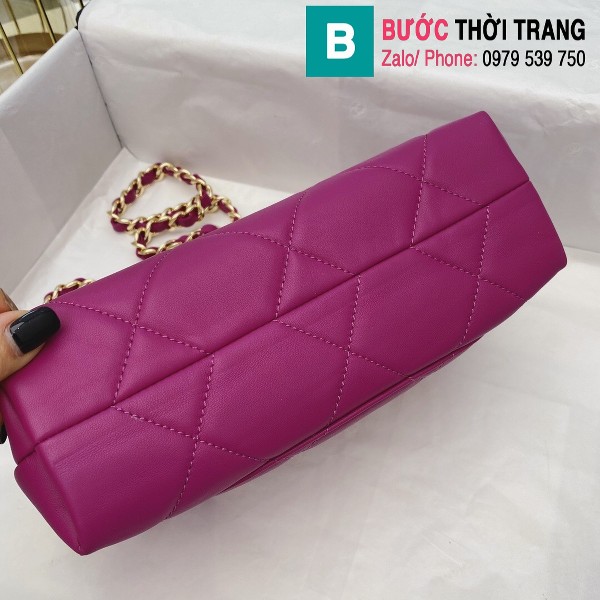 Túi xách Chanel Small Flap bag siêu cấp da cừu màu tím size 23 cm - AS2299 