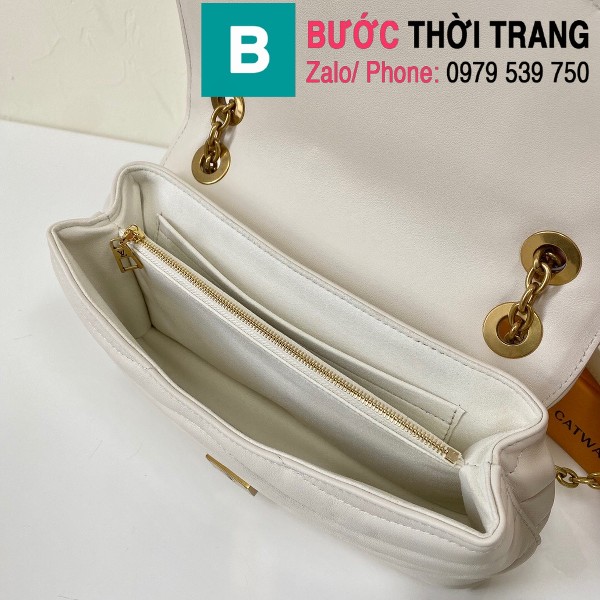 Túi xách Louis Vuitton New Wave Chain Bag siêu cấp da bò màu trắng size 24cm - M58552