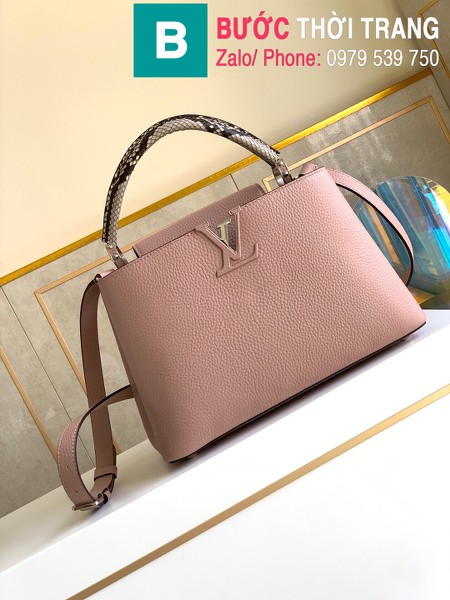 Túi xách LV Louis Vuitton Capucines Bag siêu cấp da bê màu hồng sze 31cm - M92800 