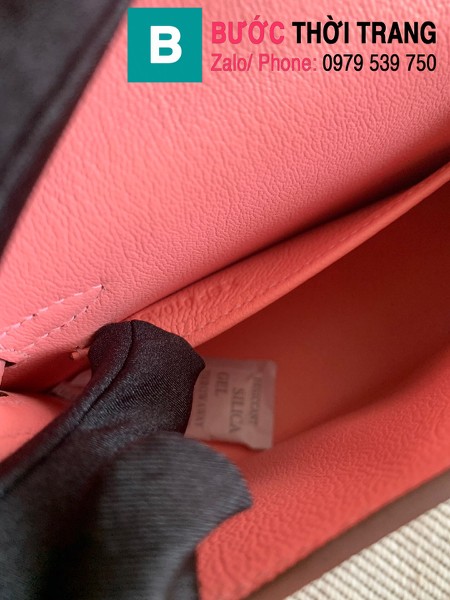  Túi xách Hermes Kelly mini siêu cấp da epsom màu hồng nhạt size 19.5cm 