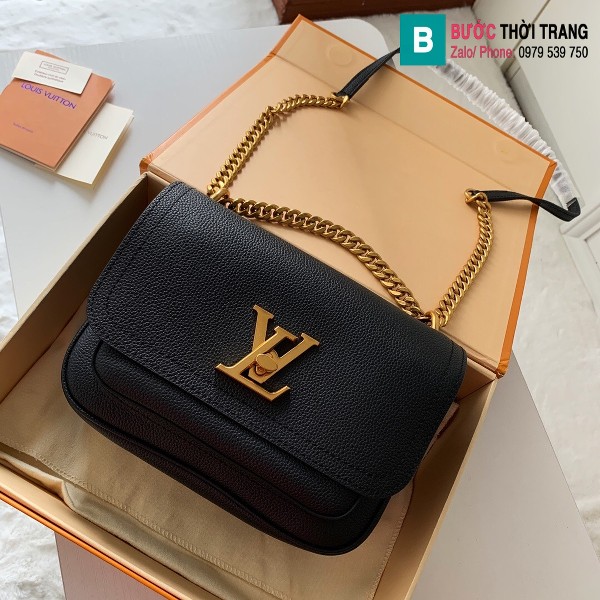 Túi Louis Vuitton Grained Calf Leather siêu cấp màu đen size 23 cm - M57073
