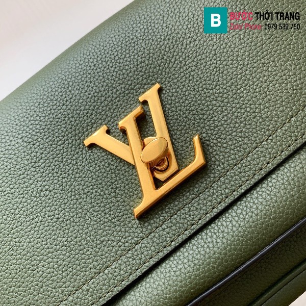 Túi Louis Vuitton Grained Calf Leather siêu cấp màu rêu size 23 cm - M57067