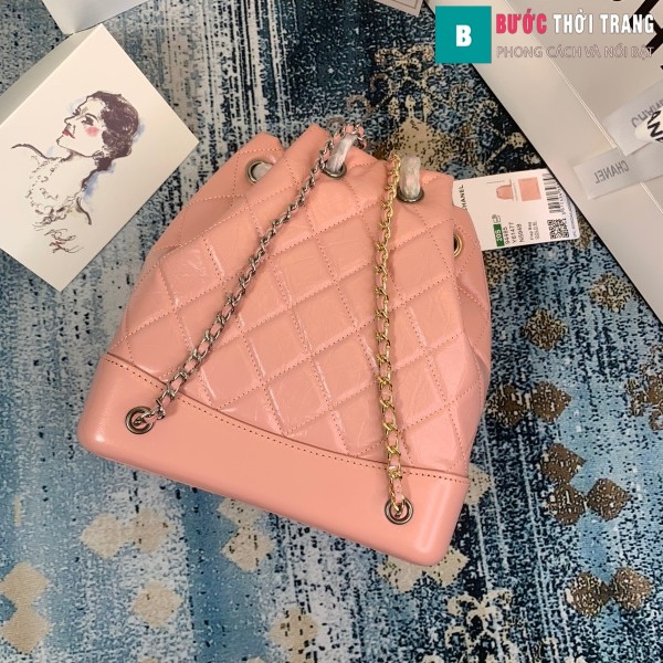 Túi xách Chanel Gabrielle Backpack siêu cấp màu hồng size 24cm - A94485