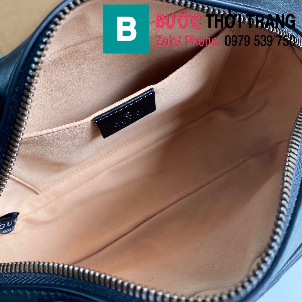 Túi xách Gucci Marmont small matelassé shoulder bag siêu cấp màu đen size 24cm - 447632