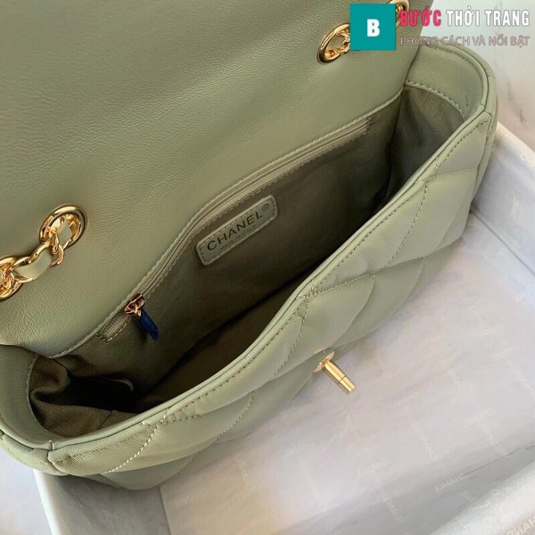 Túi xách đeo chéo Chanel siêu cấp mẫu mới màu xanh rêu size 25 cm