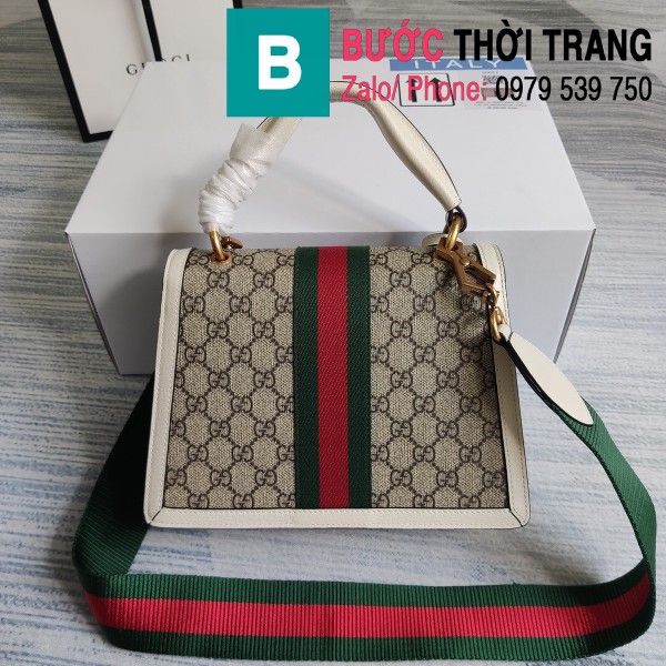 Túi xách Gucci Queen Margaret GG siêu cấp casvan viền trắng size 25.5cm - 476541
