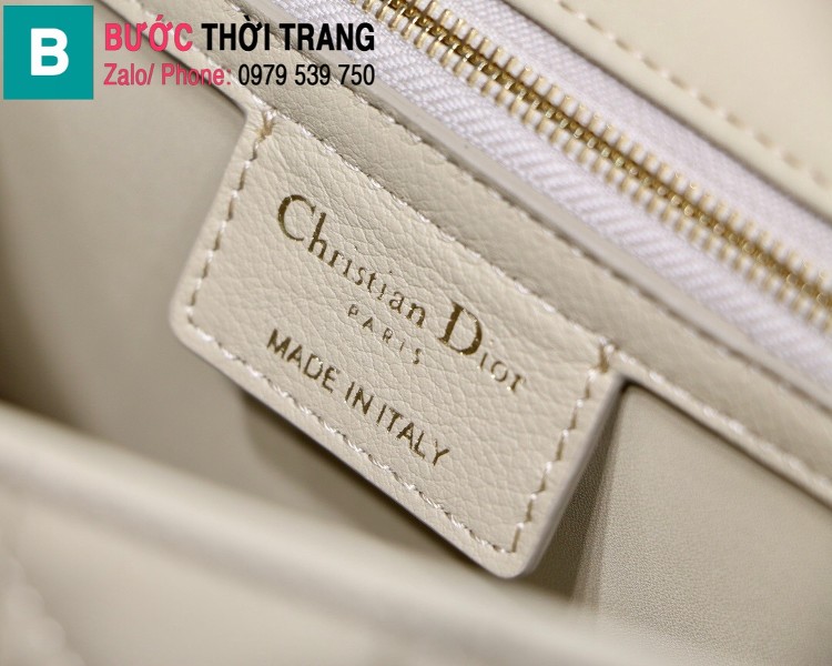 Túi đeo chéo Dior Caro siêu cấp da bê màu xám size 20cm 