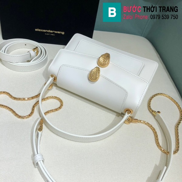 Túi xách Bvlgari Alexander Wang siêu cấp da bê màu trắng size 18.5cm
