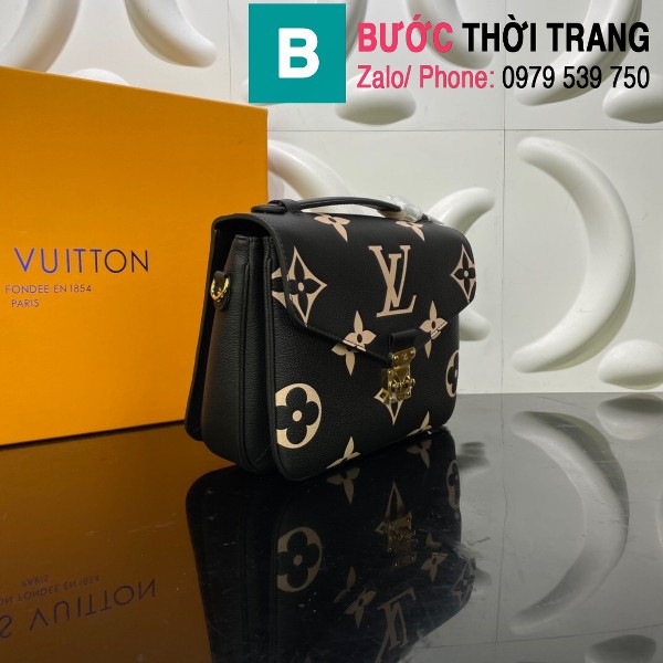 Túi xách LV Louis Vuitton Pochette Metis siêu cấp da bê màu đen size 25cm - M45596