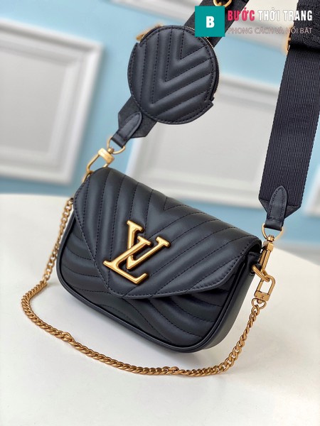 Túi xách LV Louis Vuitton New wave Multi-Pochete siêu cấp màu đen size 19cm - M56461