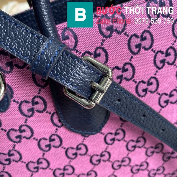 Túi xách Gucci small tote bag siêu cấp casvan màu tím size 31cm - 659983