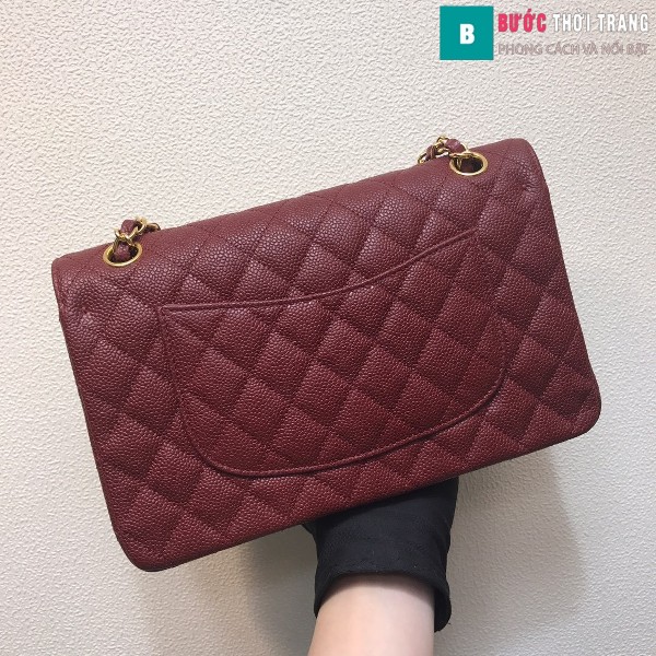 Túi xách Chanel Classic siêu cấp màu đỏ đô size 25 cm - 1112