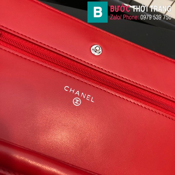 Túi xách Chanel Woc Falp Bag siêu cấp da cừu màu đỏ size 19 cm - 33814
