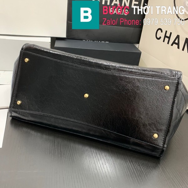 Túi xách Chanel Large tote siêu cấp da bê màu đen size 40cm - 66914