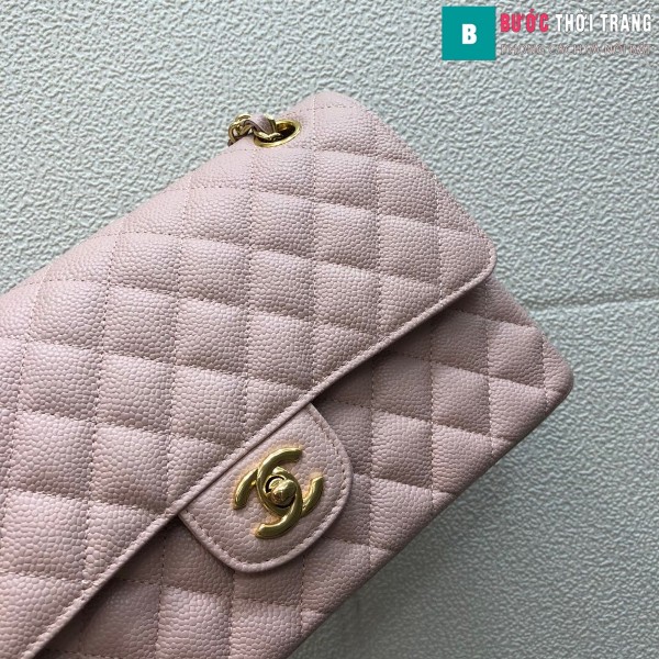 Túi xách Chanel Classic siêu cấp màu hồng size 25 cm - 1112