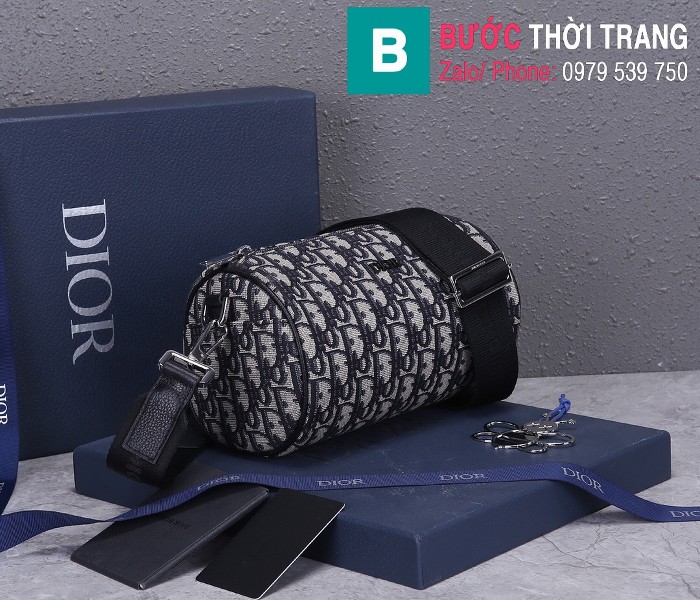 Túi xách Dior Roller Oblique Messenger Bag siêu cấp vải casvan màu 3 size 21.3cm - 93304 