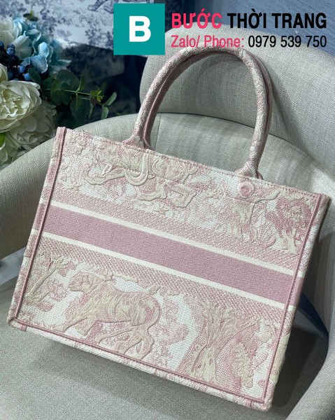 Túi xách Dior Book Tote siêu cấp chất liệu vải casvan màu 6 size 36.5cm - M1286