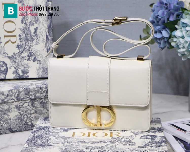 Túi xách Dior 30 Montaigne siêu cấp da bê màu trắng size 24 cm