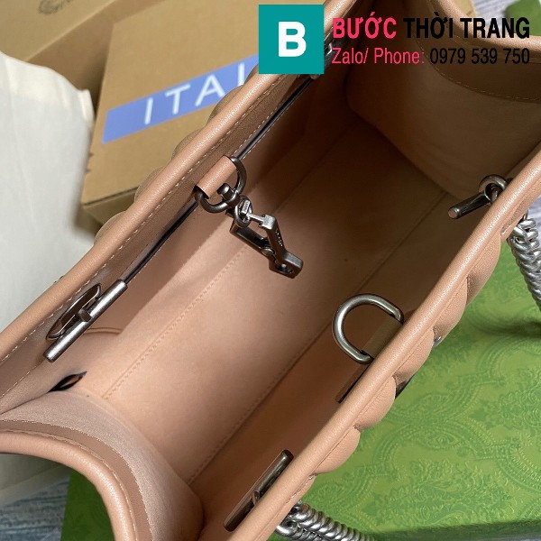 Túi xách Gucci chain bag siêu cấp mẫu mới màu nude size 26.5cm - 691483