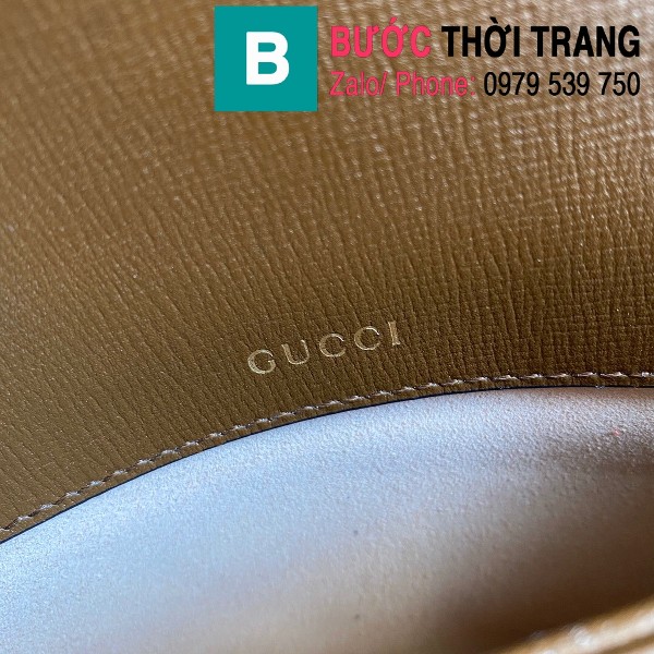Túi xách Gucci Horsebit 1955 shoulder bag siêu cấp da bê màu nâu size 25cm - 602204