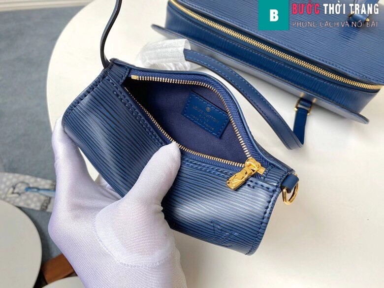 Túi xách LV Louis Vuitton Epi Soufflot Shoulder Bag siêu cấp màu xanh size 30 cm - M52222