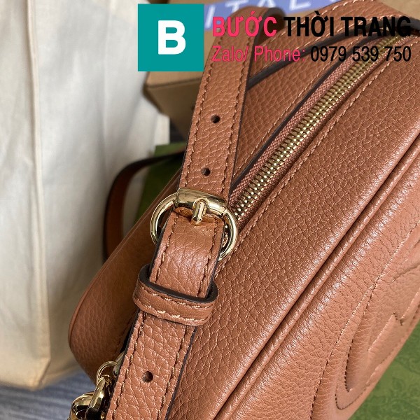Túi xách Gucci Soho Small Leather Disco bag siêu cấp da bê màu bò size 22cm - 308364