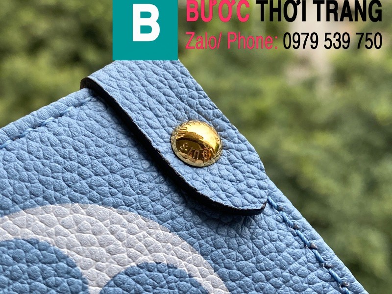 Túi LV Louis Vuitton Onthego Tote siêu cấp da bò màu xanh size 34cm - M45718