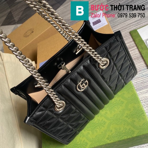 Túi xách Gucci chain bag siêu cấp mẫu mới màu đen size 26.5cm - 691483