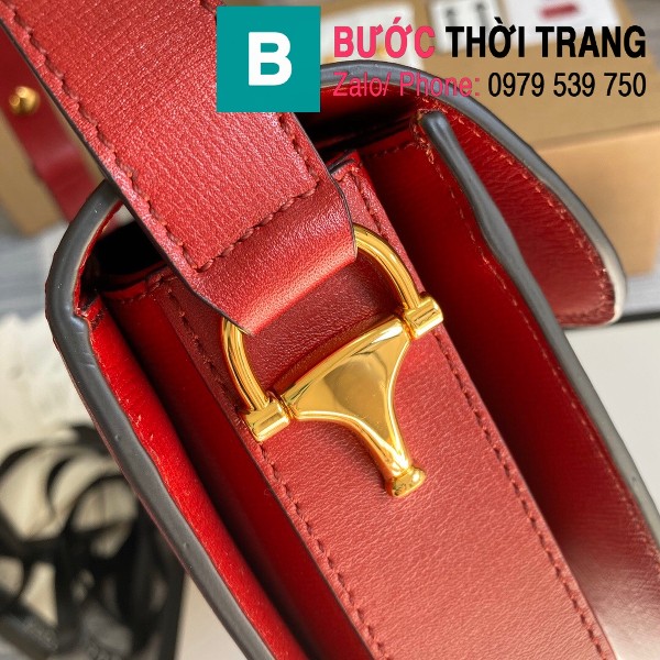 Túi xách Gucci Horsebit 1955 shoulder bag siêu cấp da bê màu đỏ size 25cm - 602204