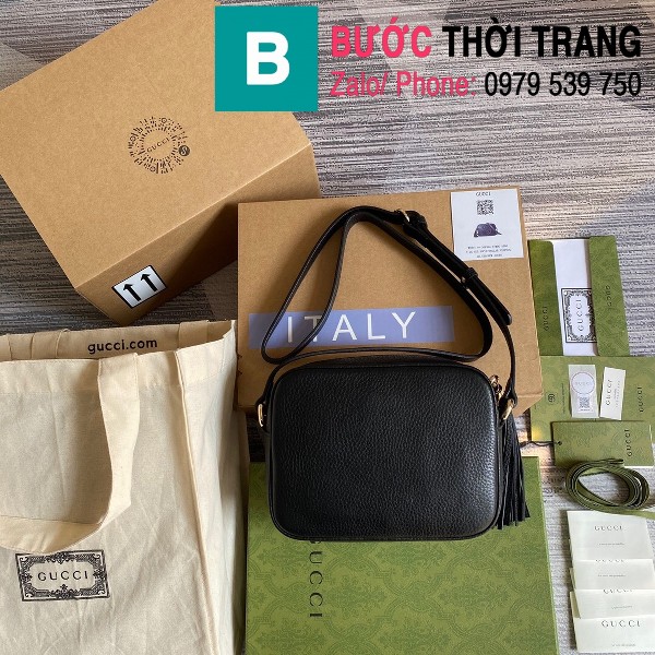 Túi xách Gucci Soho Small Leather Disco bag siêu cấp da bê màu đen size 22cm - 308364 