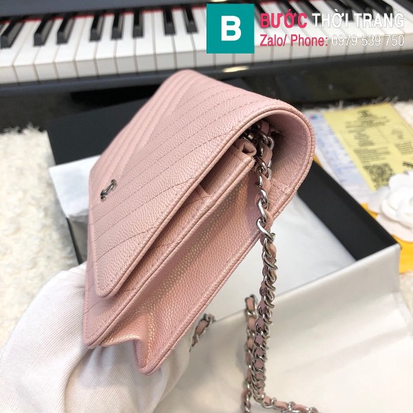 Túi xách Chanel Woc Falp Bag siêu cấp da cừu màu hồng size 19 cm - 33814
