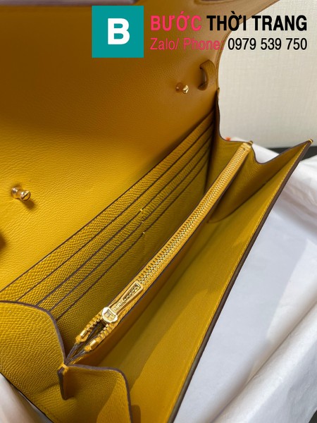 Túi xách Hermes Constance siêu cấp da epsom màu vàng size 20.5cm 
