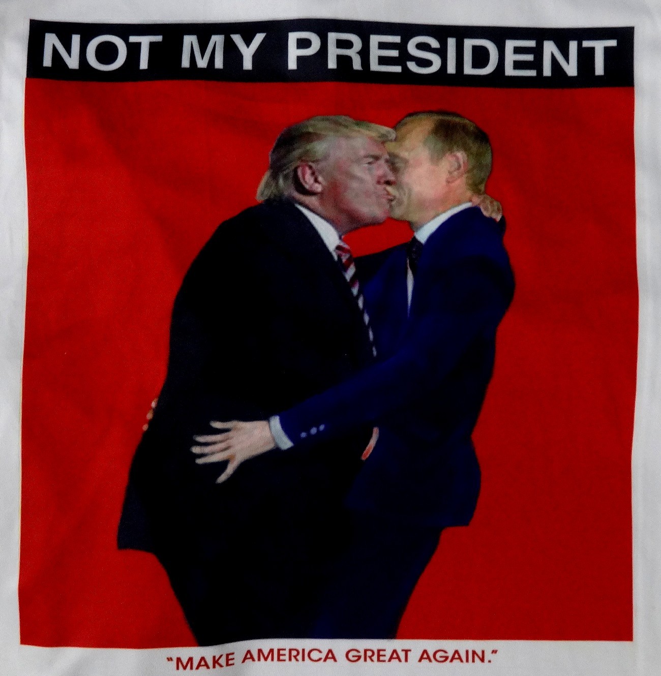 Trump//Putin Artistamp, Faux Postage, REPRO RESIST!! Propaganda Art Stamp -